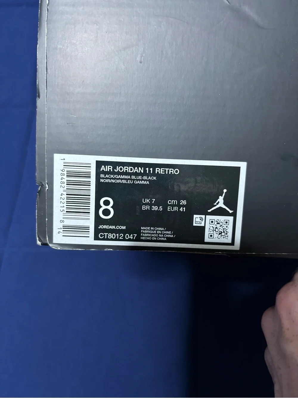 Jordan 11 Retro High Gamma Blue 2025 Size 8